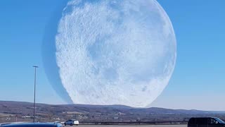 falling moon shot by rockets