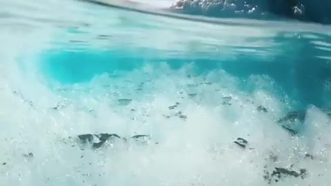 The beautiful clear glacier water of Alaska