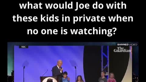 Montage of creepy Joe Biden moments with children