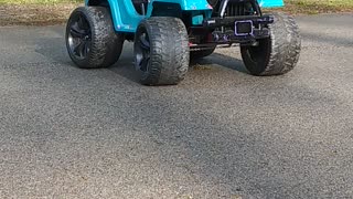 Drifter in Training Slides Power Wheel Around Street