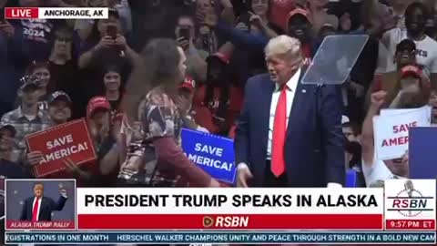 Donald Trump: “I love this guys shirt!” Brings the guy on stage- June 9, 2022