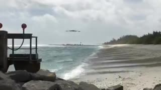 Northrop Grumman B-2 Spirit Bomber Landing @ Diego García