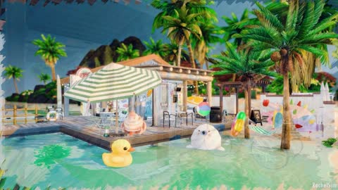 Rachelsim - The Sim 4 Game - Sulani Mini Coffee Shop - Island Life | Stopmotion & Download CC