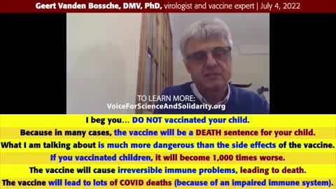 THE VACCINATION OF A CHILD IS LIKE A DEATH SENTENCE SAYS PROMINENT DOCTOR