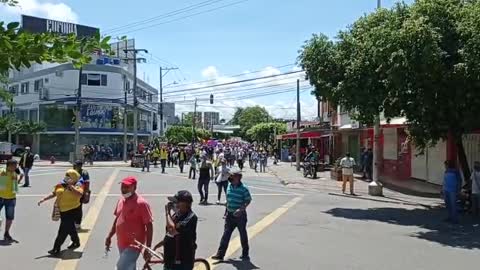 Reportan masiva protesta durante este sábado en Barrancabermeja