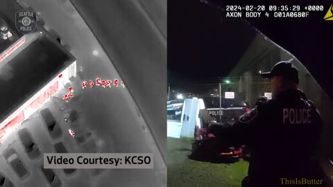 SPD video shows police use drone in pursuit of bus stop shooting suspects before arrest