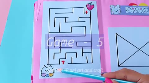 10 Paper Games in a book / DIY Cute Gaming Book / How to make paper gaming book | DIY Paper games