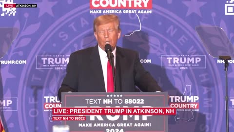 President Trump in Atkinson, NH 16th january 2024