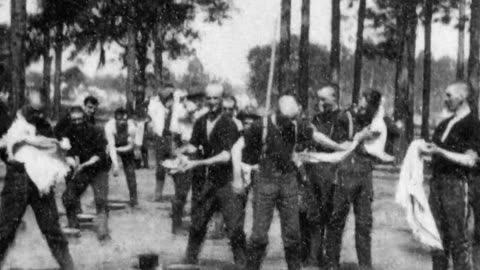 9th Infantry Boys' Morning Wash (1898 Original Black & White Film)