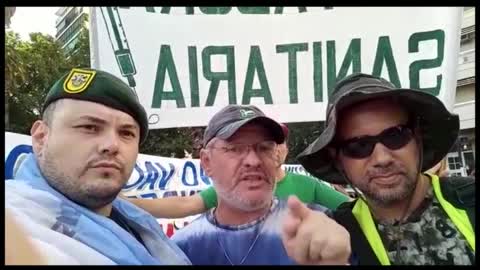 Marcha en contra del pase sanitario en Rosario, 4 de enero de 2022