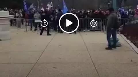 Barricade Opened for Set Up at the Capitol