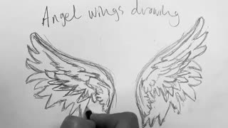 Angel Wings Drawing Easy