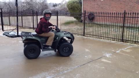 ATV Drifting on Ice