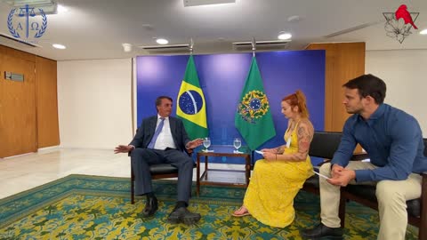 President Jair Bolsonaro in an exclusive interview with Markus Haintz and Vicky Richter