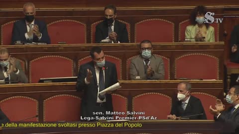 🔴 Intervento di Matteo Salvini in Aula al Senato dopo l'audizione del min. Lamorgese (19/10/2021).