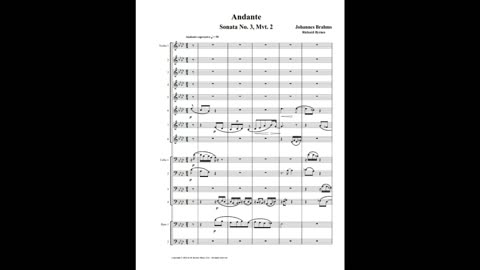Johannes Brahms – Andante, Op. 5 (String Orchestra)
