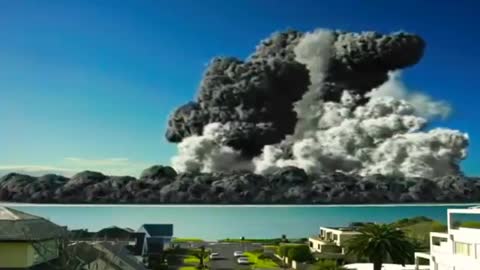 Rare CCTV Footage Volcano Eruption near New Zealand White Island