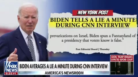 n a 17 min interview with CNN, Biden told 15 confirmable lies—nearly a lie a minute.