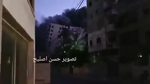 BREAKING Israel just bombed an entire Palestinian apartment block into the ground