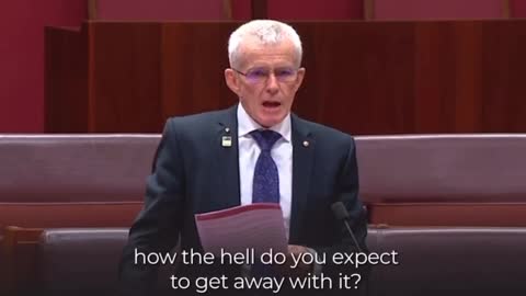 Senator Malcolm Roberts Health Ministry and Health Departments they are the perpetrators