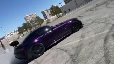 Midnight Purple Benz in the Vegas sun