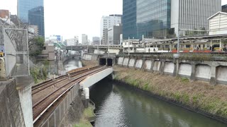 JR lines and the Tokyo metro line below
