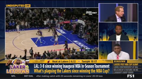 UNDISPUTED Lakers are in trouble - Skip Bayless reacts Lakers 3-8 since wining IST