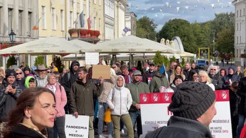 Anti Kallaste ülemaailmsel meeleavaldusel Tartus 18.09.21 2-osa