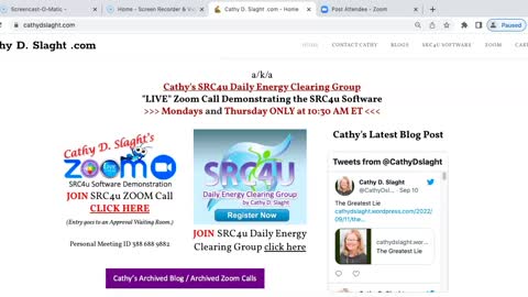 SRC4u Software Demonstration Zoom Call for 9.12.2022 by Cathy D. Slaght