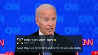 Border Patrol Union "To be clear, we never have and never will endorse Biden."