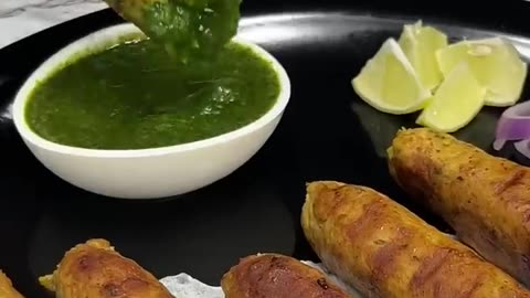 Chicken Seekh Kabab Cooking