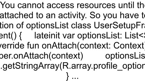 calling Fragment constructor caused an exception kotlin