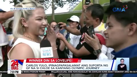 Carlos Yulo, ipinagpapasalamat ang suporta ng GF na si Chloe sa kanyang Olympic journey | 24 Oras