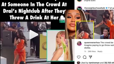 Cardi B THROWS MICROPHONE At Her Fans KNOCKING THEM OUT After They THREW WATER On Her For Dissing ??