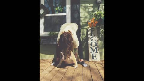 Lazy bulldog puppy refuses to wake up from sun nap