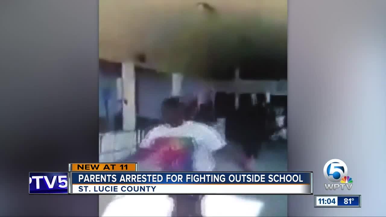 Parents arrested for fighting outside school