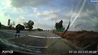 Dashcam footage shows Hamas terrorists open firing on civilians