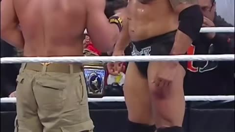 Simply ICONIC moment between The Rock _ John Cena