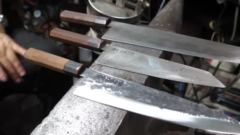 Korea's best handmade knife master. Knife making process