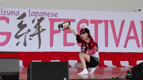 A Japanese dance group performing in Las Vegas.