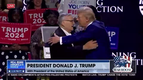 Trump And Sheriff Joe Arpaio Embrace On Stage In Arizona