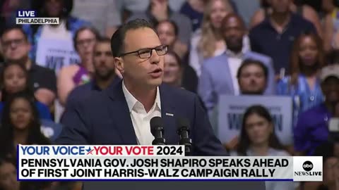 Shapiro delivers remarks at Harris_Walz's 1st campaign event