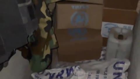 Huge stockpiles of UNRWA humanitarian aid found hidden in Hamas tunnels in Gaza.