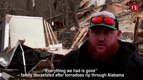 “Everything we had is gone” – family devastated after tornadoes rip through Alabama