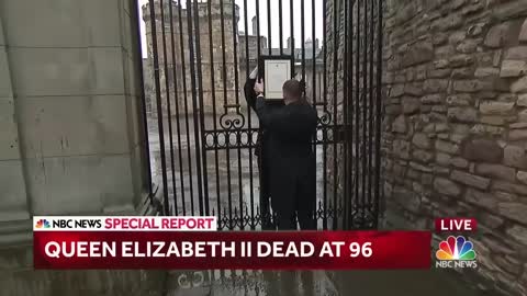 Watch: Proclamation Of Queen Elizabeth's Death Posted At Balmoral Castle