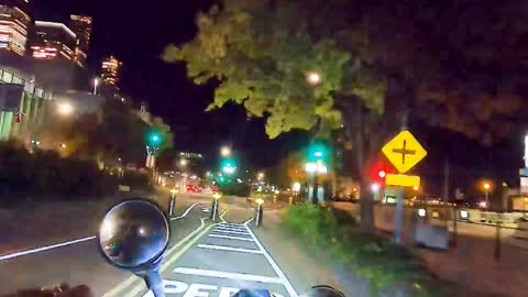 Midnight NYC Bike Ride Down Hudson River Greenway (Upper Manhattan to Midtown)