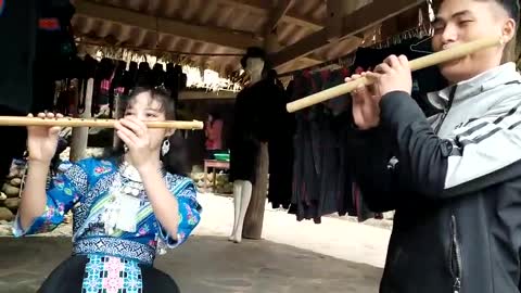 playing flute