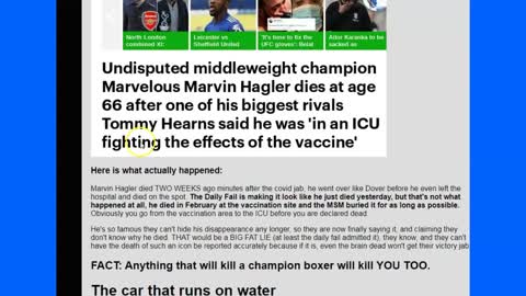 Did the Vaccine Jab 'Knockout' Marvelous Marvin Hagler - He Just Passed Away 'Unexpectedly'?