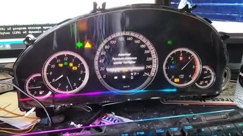 Car dashboard Displays the dashboard of a repaired car