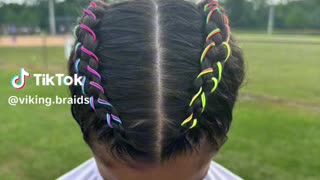 Viking Braids - Neon Thread